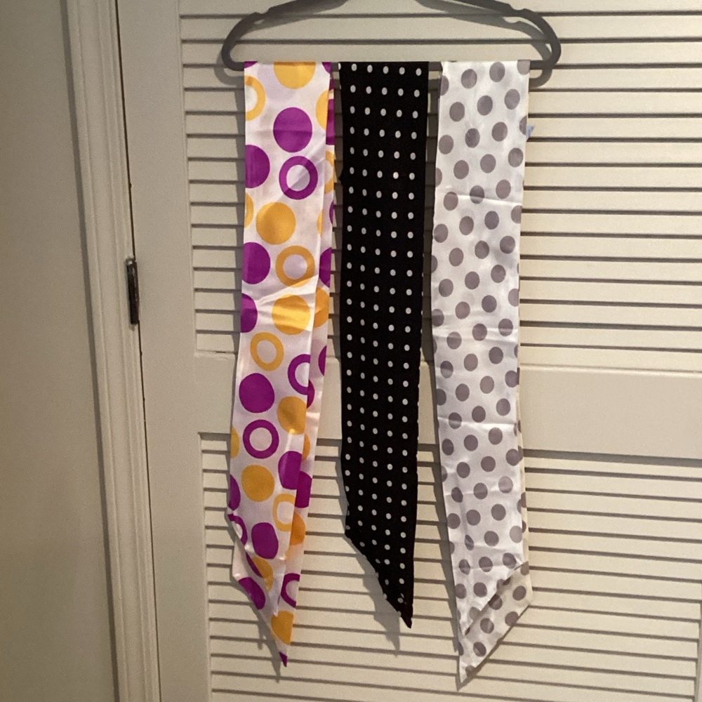 Polka Dot Patterned Scarves